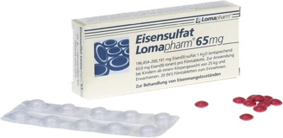 EISENSULFAT Lomapharm 65 mg überzogene Tab.