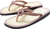 ZIMT FLIPFLOP Gr.41/42 geflochten altrosa