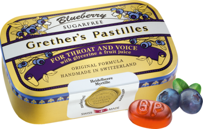 GRETHERS Blueberry zuckerfrei Pastillen