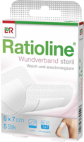 RATIOLINE Wundverband 7x5 cm steril