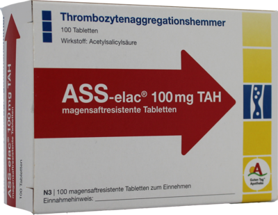 ASS elac 100 mg TAH magensaftresistente Tabletten