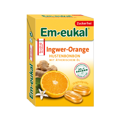 EM-EUKAL Bonbons Ingwer Orange zuckerfrei Box