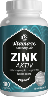 ZINK AKTIV 25 mg hochdosiert vegan Tabletten